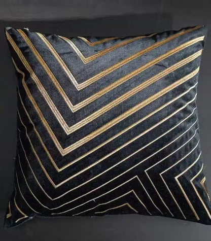 1022 Paddy Velvet Cushion Cover with Gold Embroidery 45 cm (18 in)