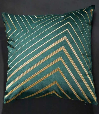 1022 Paddy Velvet Cushion Cover with Gold Embroidery 45 cm (18 in)