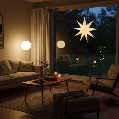 Twinkle Star 9-Point 25" Cream