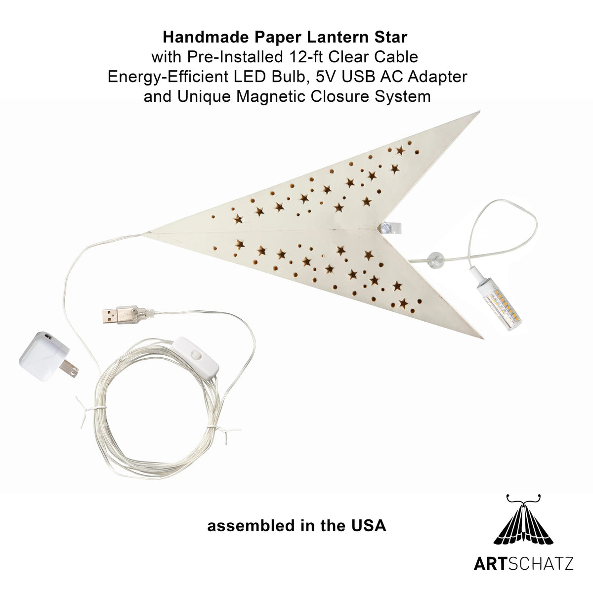 Twinkle Star 9-Point 25" Cream