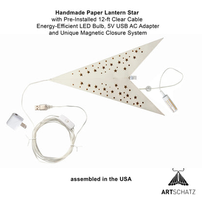 Twinkle Star 9-Point 25" Cream