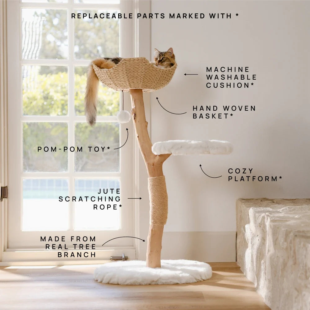 Woven Basket Cat Tree