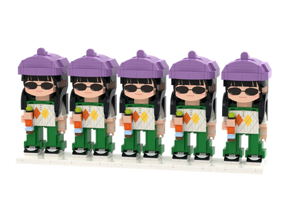 Custom Brick Figure - 5 People