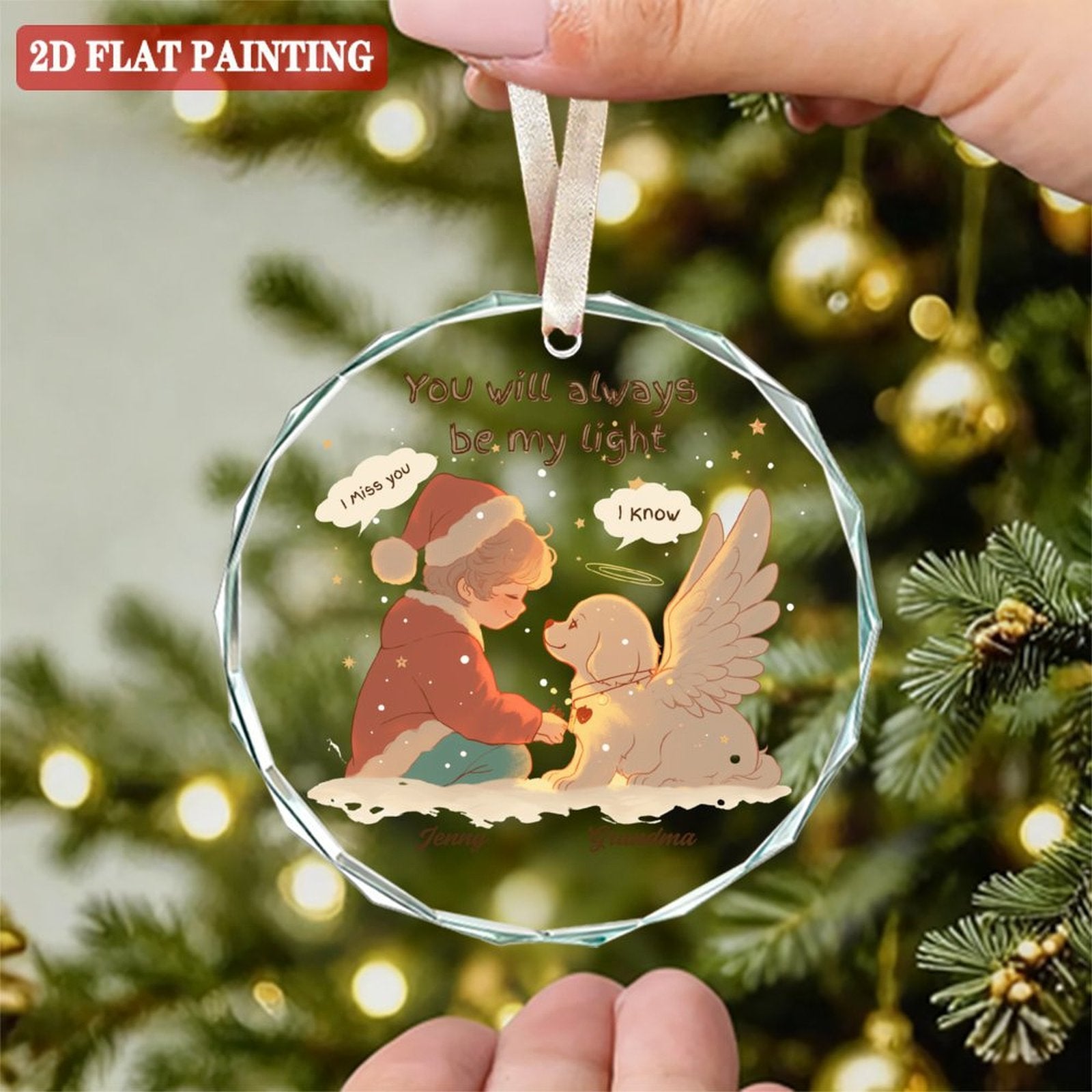 Personalized Custom Glass Ornament