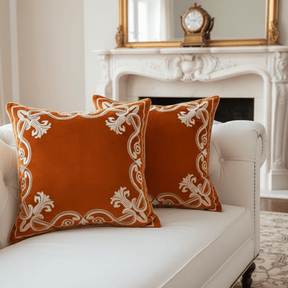 1188 Baroque Embroidered Pillow Cover