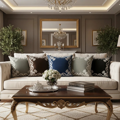 1188 Baroque Embroidered Pillow Cover