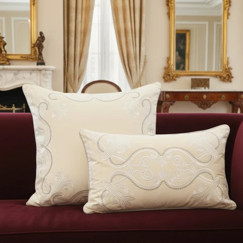 1188 Baroque Embroidered Pillow Cover
