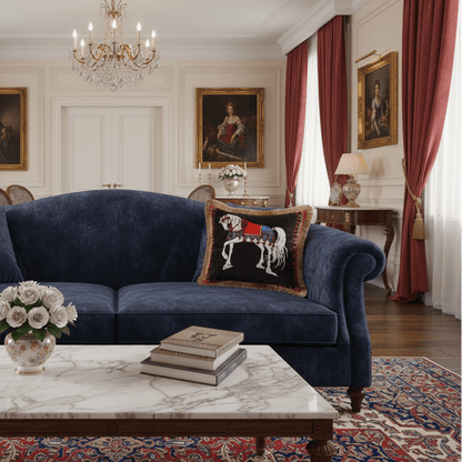 1172 Black Velvet Cavalier Pillow Cover
