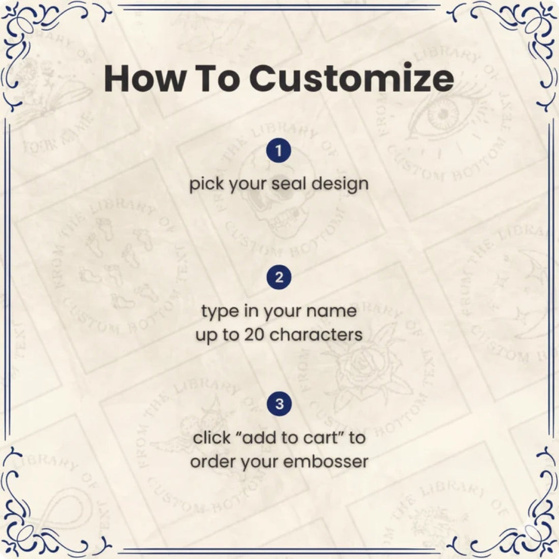 Personalized Library Book Embosser – Custom Name Stamp