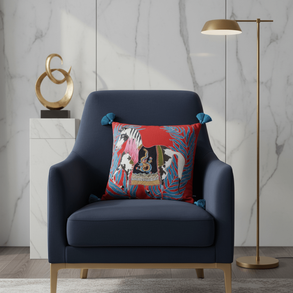 1090 Carnival Cavalier Pillow Cover