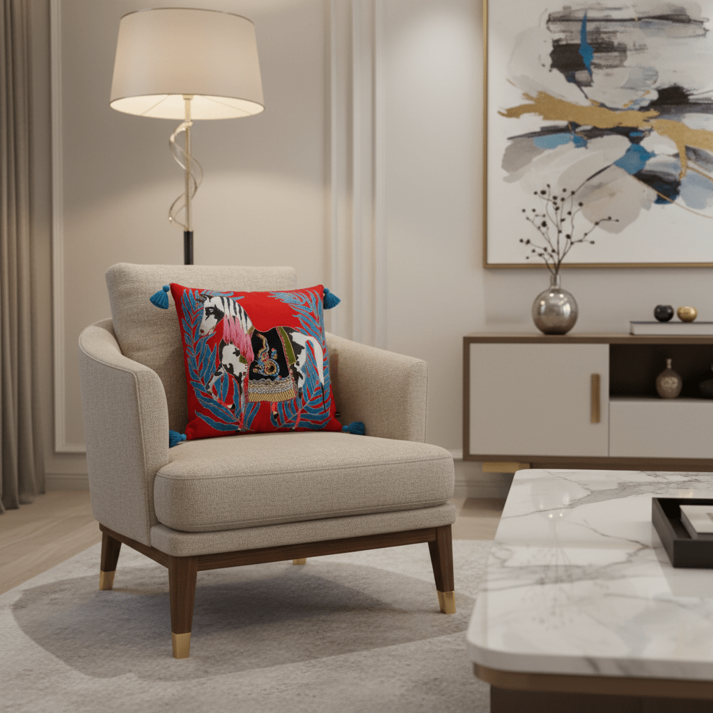 1090 Carnival Cavalier Pillow Cover