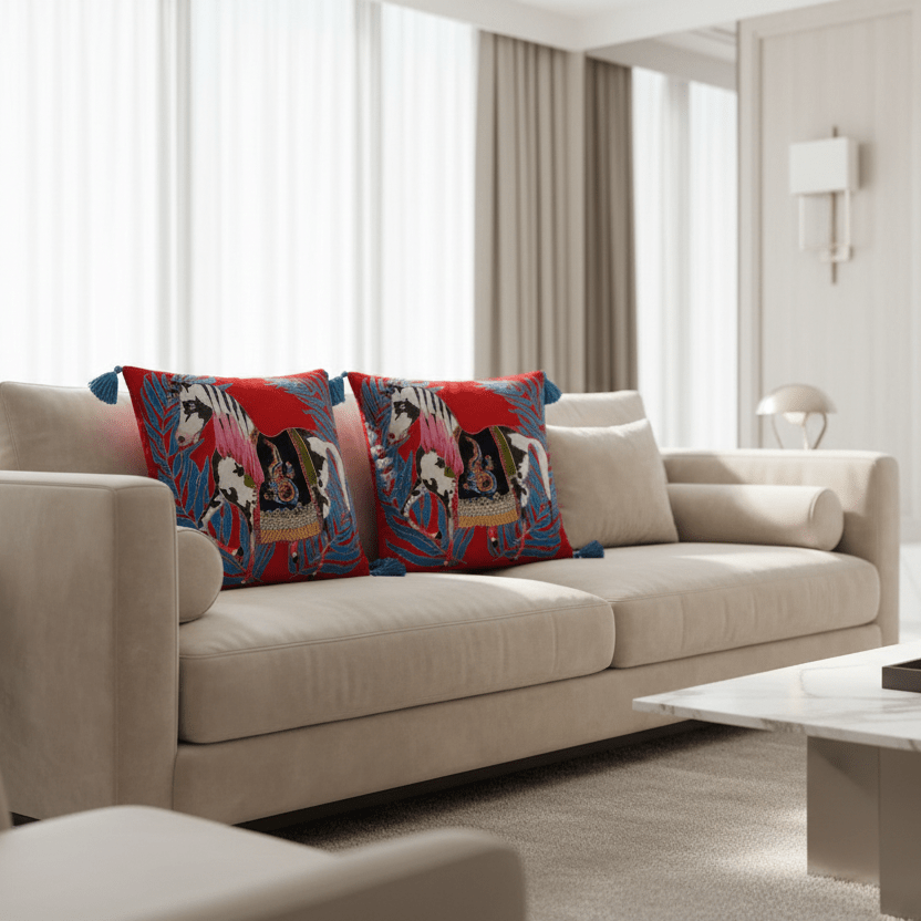 1090 Carnival Cavalier Pillow Cover