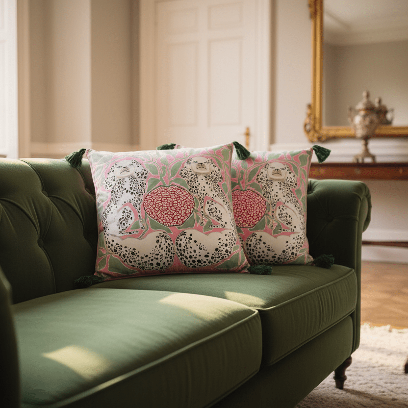 1163 Dashing Doggies Velvet Pillow Covers