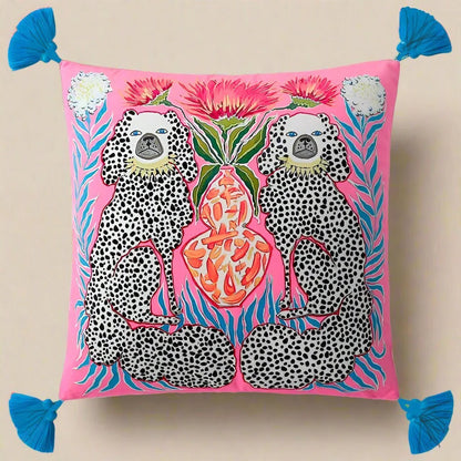 1163 Dashing Doggies Velvet Pillow Covers