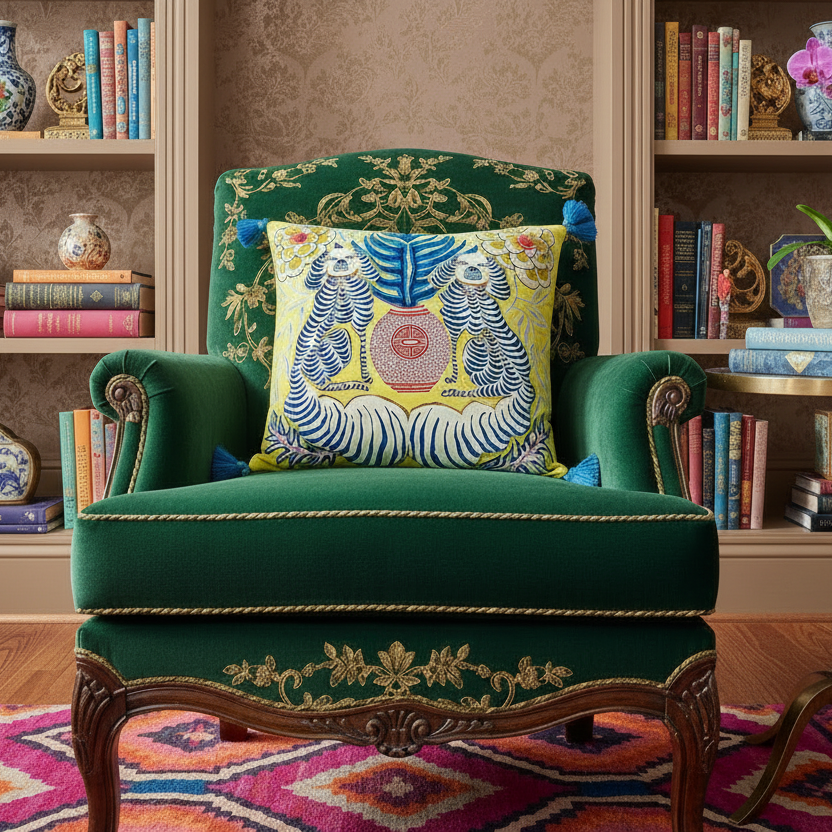 1163 Dashing Doggies Velvet Pillow Covers