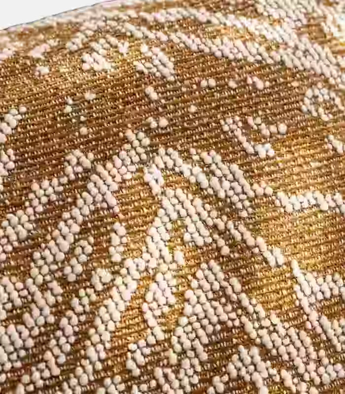 1018 Sahara Waves – Geometric Jacquard Cushion Cover 45x45 cm