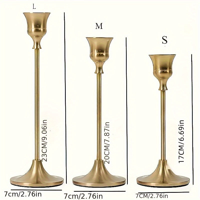 Gold Taper Candle Holders