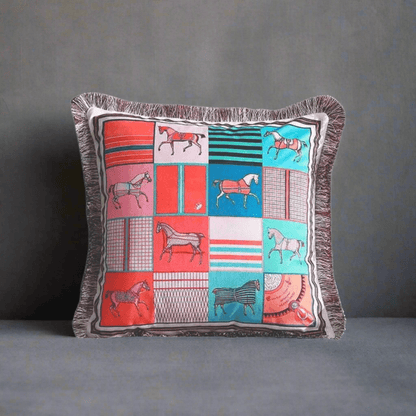 1167 Equestrian Royale Velvet Pillow Cover