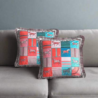 1167 Equestrian Royale Velvet Pillow Cover