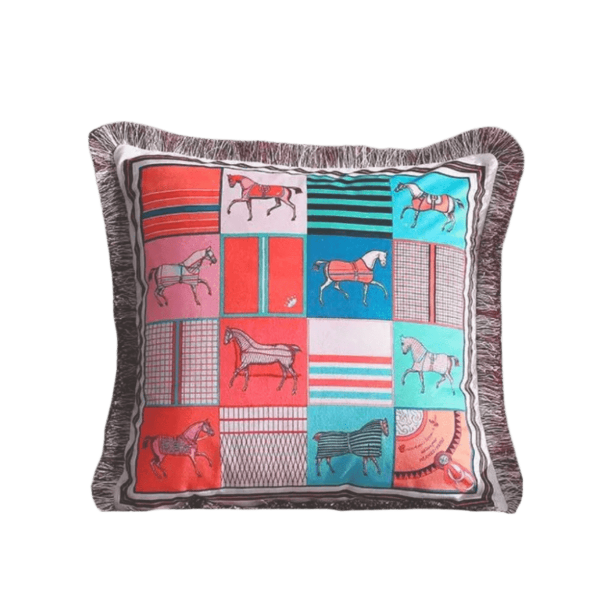 1167 Equestrian Royale Velvet Pillow Cover