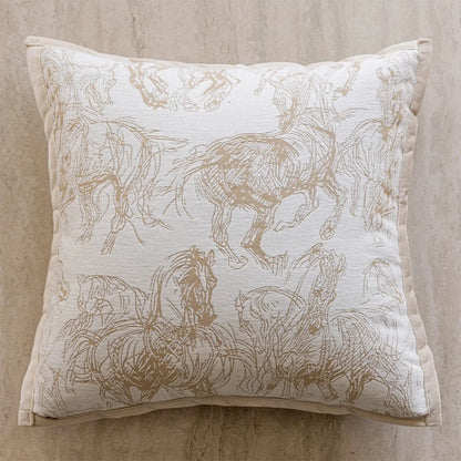 1103 Equestrian Sketch Pillow Cover
