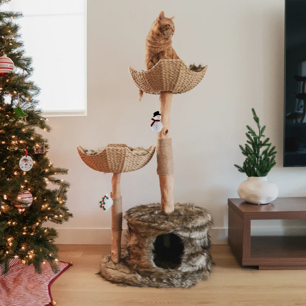 Holiday Pom-Pom Cat Toys