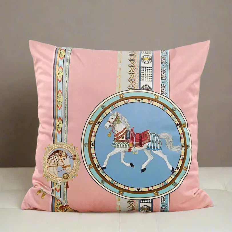 1124 Regal Horse Velvet Pillow Cover