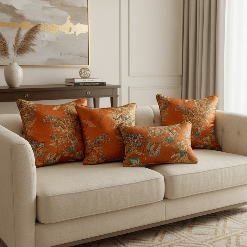 1105 Jaguar Jacquard Pillow Cover