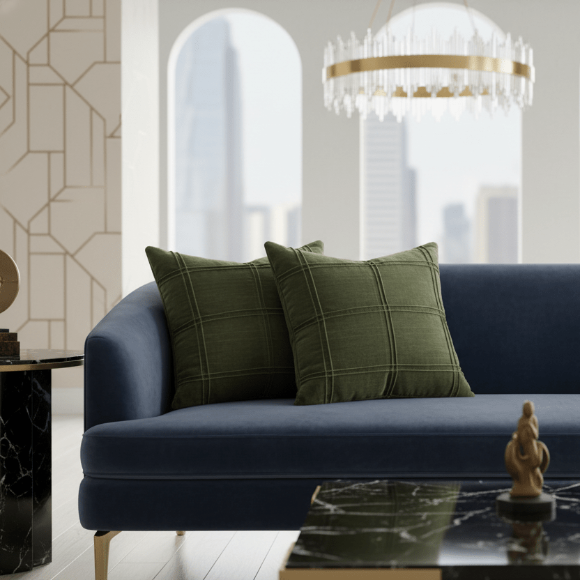 1142 Juniper Dark Green Pillow Cover
