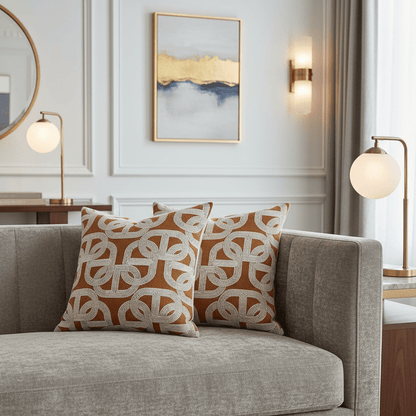1138 Lorenzo Lux Brown Pillow Cover