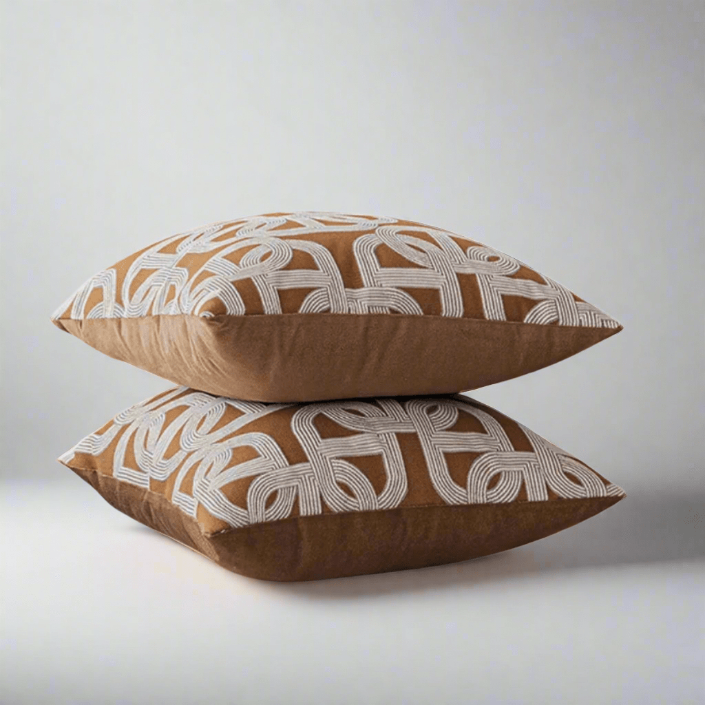 1138 Lorenzo Lux Brown Pillow Cover