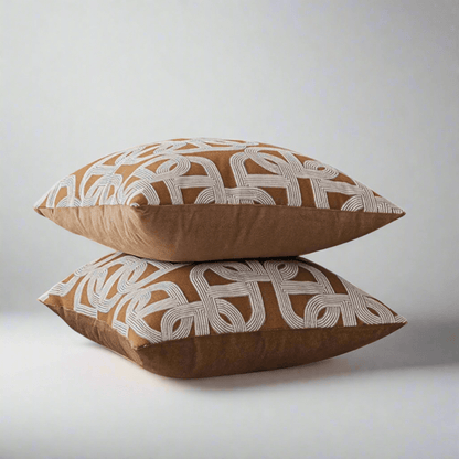1138 Lorenzo Lux Brown Pillow Cover