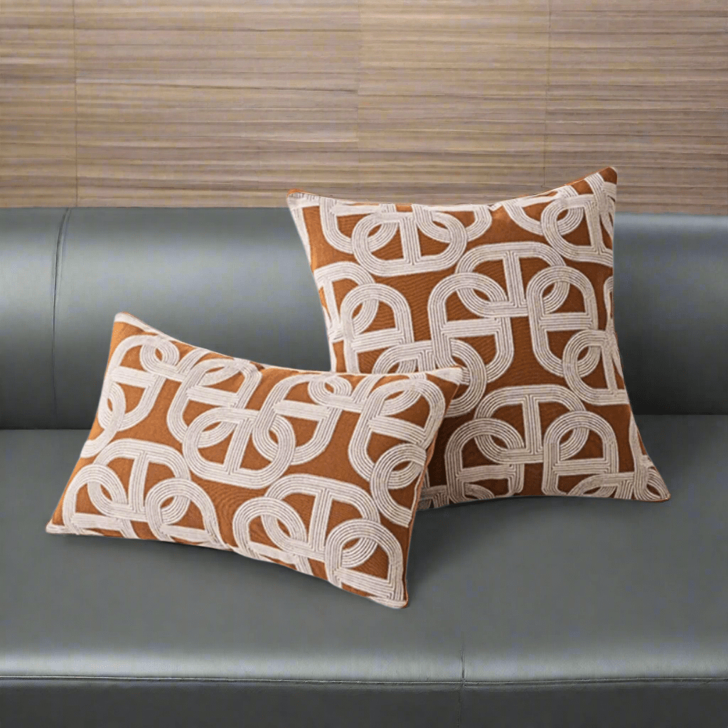 1138 Lorenzo Lux Brown Pillow Cover