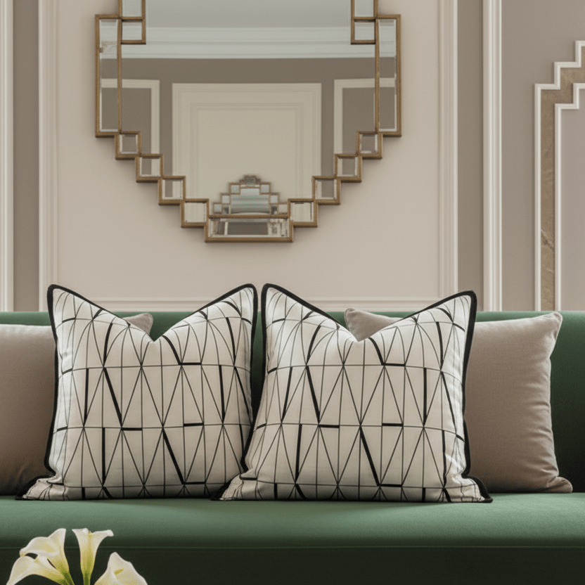 1150 Luxe Linear Pillow Cover