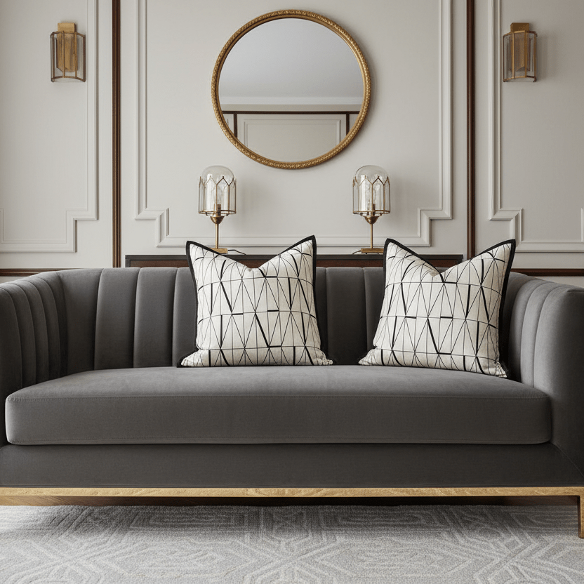 1150 Luxe Linear Pillow Cover