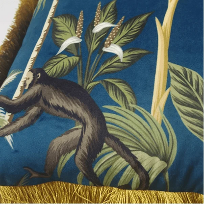 1083 Monkey Palm Fringe Pillow Cover