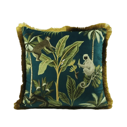 1083 Monkey Palm Fringe Pillow Cover