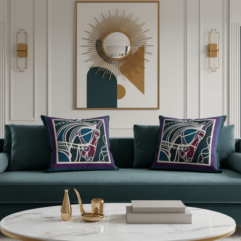 1187 Mosaic Mane Pillow Cover