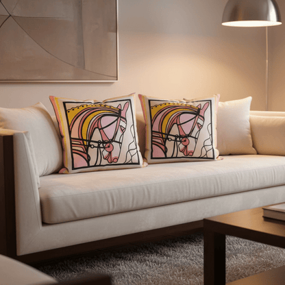1187 Mosaic Mane Pillow Cover