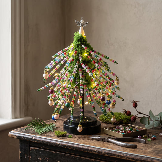 DIY Beaded Christmas Tree Kit – Create Your Own Sparkling Holiday Decoration