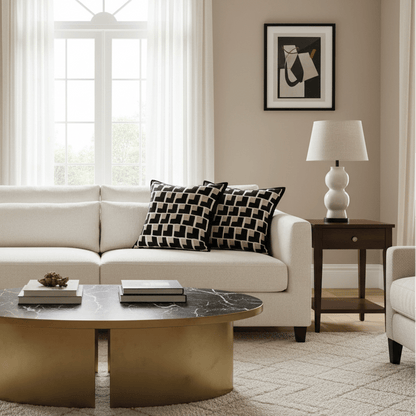 1108 Noir Tie Pillow Cover