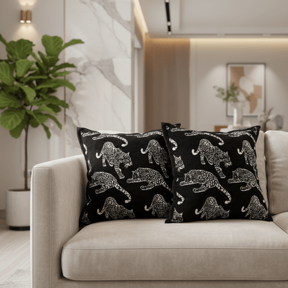 1098 Panthera Jacquard Pillow Cover