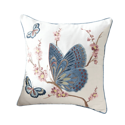 1148 Papillon Embroidered Pillow Cover