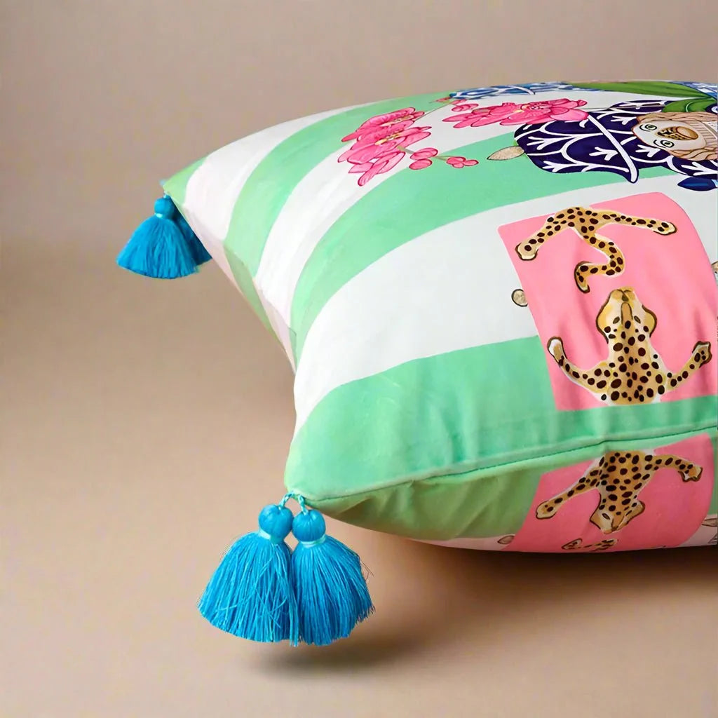 1162 Porcelain & Pups Pillow Cover