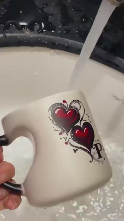 WH_AD_2172735150293984 | Personalized Heat-Changing Ceramic Mug, 11 oz Color-Changing Coffee Cup with A-Z Initial Letter & Heart-Shaped Handle, Custom Gift