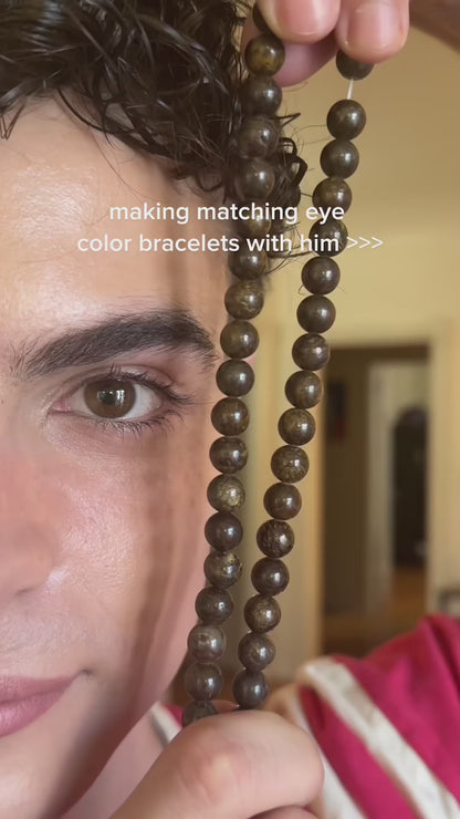 Gemstone Bracelet Kit - matching eye color bracelet DIY demo video (source: FabuLove shopfabulove TikTok)
