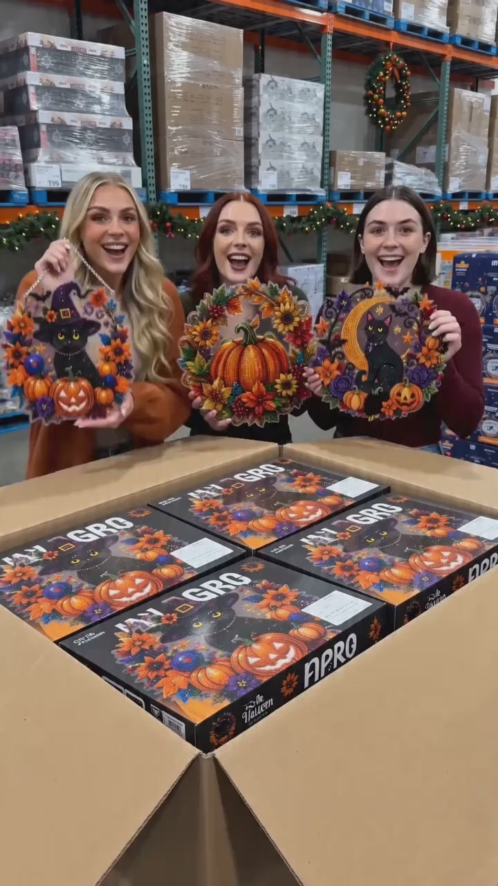 Halloween Pearl Art Hanging Ornament Kit demo video 1