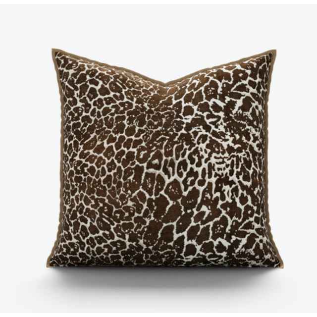 1023 Cushion Cover Leopard Embroidery Modern Pillow Case 45x45cm