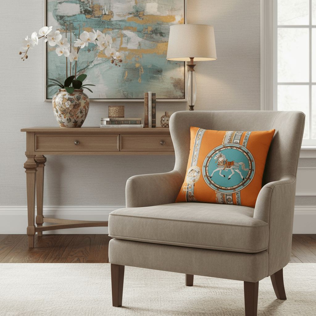 1124 Regal Horse Velvet Pillow Cover