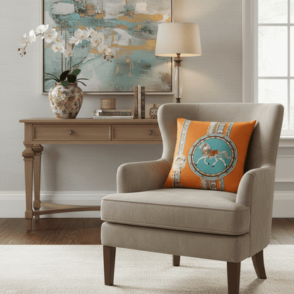 1124 Regal Horse Velvet Pillow Cover